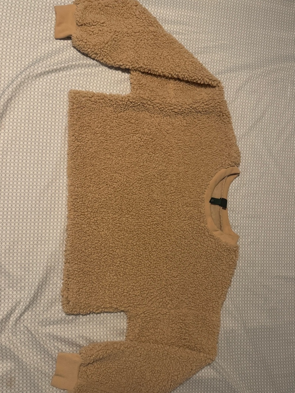 wild fable Women’s Camel Sherpa Crewneck Pullover - Picture 1 of 2